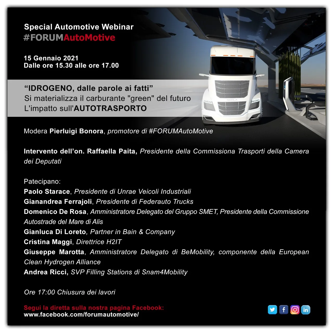 Presenti allo Special Automotive Webinar: “IDROGENO, dalle parole ai fatti”